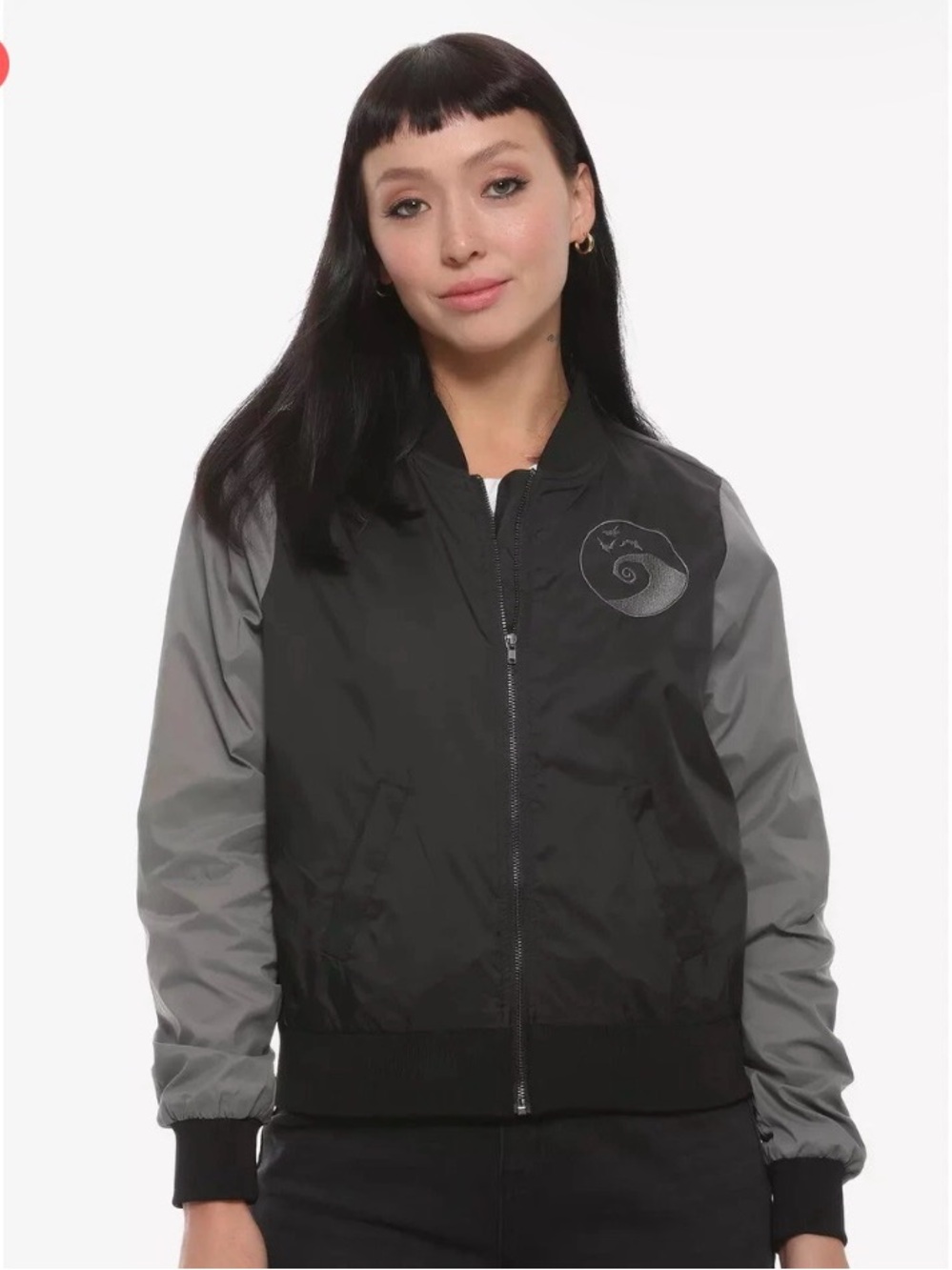 Disney Nightmare Before Christmas Halloween Town Bomber Jacket NWT M